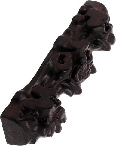 DECHOUS Wooden Flute Display Stand with Carved Design Portable Desktop Flute Rack Multifunctional Pen Rest and Wind Instrument Holder for Music Practice and Home Use in Saudi Arabia