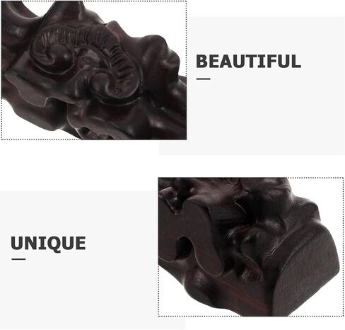 Holibanna حامل فلوت خشبي حامل مسجل سطح المكتب حامل الآلات الموسيقية منحوت عرض ديكور لاثنين من المزامير مناسب للمنزل والاستوديو in Kuwait