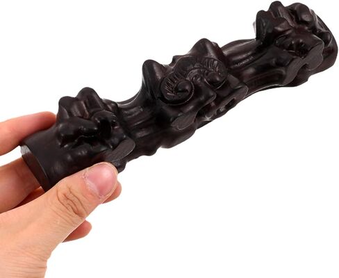 Luxshiny Wooden Flute Display Stand Desktop Holder for 2 Flutes with Carved Pattern, Multifunctional Woodwind Instrument Rack and Pen Rest for Music Storage in Saudi Arabia