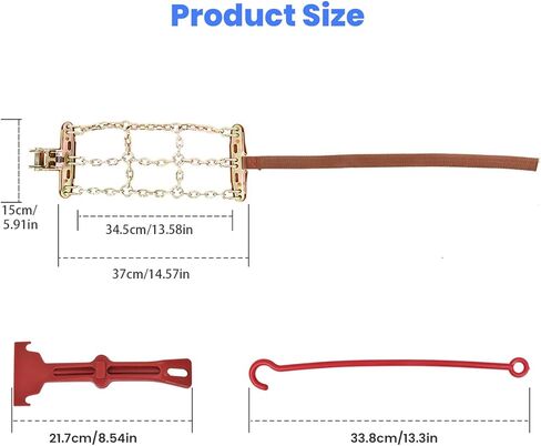 Hex Autoparts 8 Packs Snow Chains - Universal Metal Tires Chains for SUV, Trucks & Cars - Compatible with Tire Width 215-265mm/ 8.4-10.4in, Anti Slip & Easy Installation in Saudi Arabia