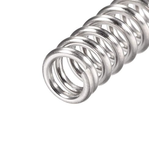 Compression Spring,304 Stainless Steel,6mm OD,1mm Wire Size,7.5mm Compressed Length,15mm Free,37.2N Load Capacity,Silver Tone,10pcs in Saudi Arabia