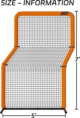 MR Professional Baseball Pitching Screen 7x4FT, Baseball Softball Portable Batting Screen, Protective Pitcher Safety Net in Saudi Arabia