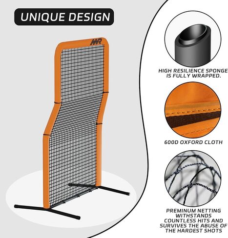 MR Professional Baseball Pitching Screen 7x4FT, Baseball Softball Portable Batting Screen, Protective Pitcher Safety Net in Saudi Arabia