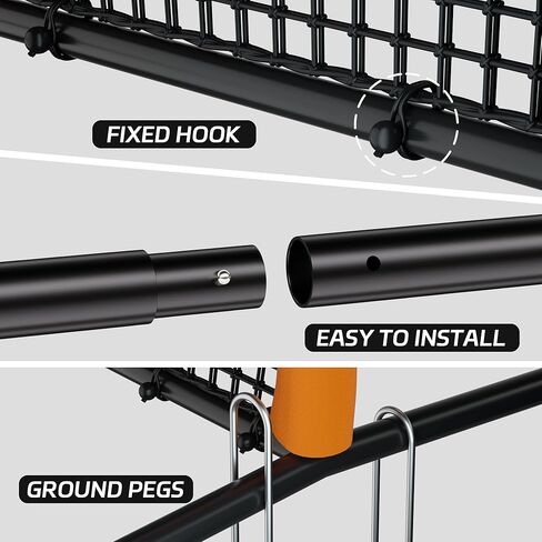 MR Professional Baseball Pitching Screen 7x4FT, Baseball Softball Portable Batting Screen, Protective Pitcher Safety Net in Saudi Arabia