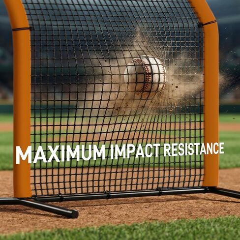 MR Professional Baseball Pitching Screen 7x4FT, Baseball Softball Portable Batting Screen, Protective Pitcher Safety Net in Saudi Arabia