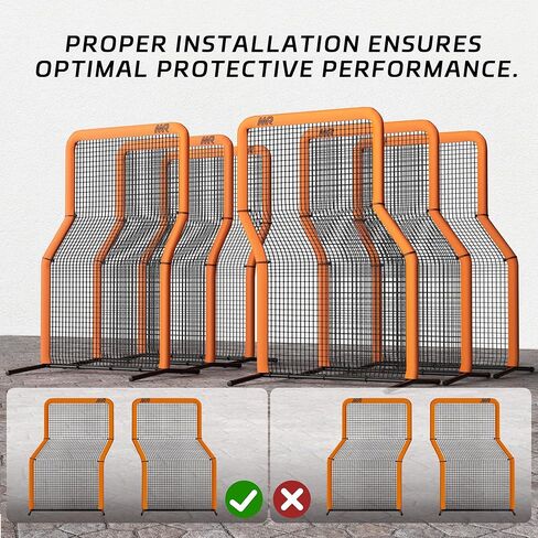 MR Professional Baseball Pitching Screen 7x4FT, Baseball Softball Portable Batting Screen, Protective Pitcher Safety Net in Saudi Arabia