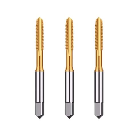 1PCS HSS Tin-Coated Straight Grooved Flute Taps M2-M22 Machine Thread Tap(Pointed,M2.5x0.45) in Saudi Arabia