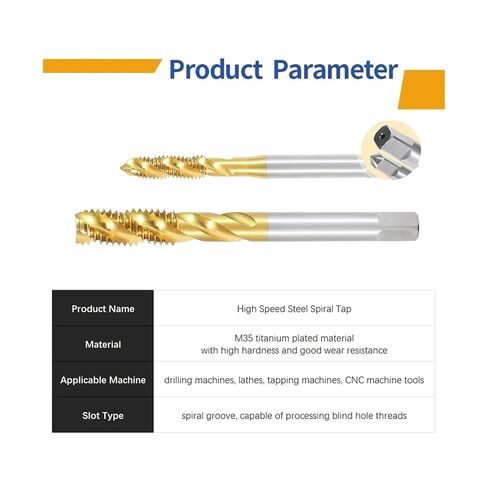 Shank Spiral Point Plug Screw Tap Machine Thread Tap and Dies Metric Plug Tap Metalworking Tools(Hss M18x2.5) in Saudi Arabia