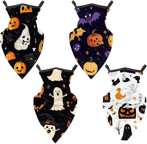 4 Pieces Halloween Balaclava Ski Mask, Motorcycle UV Protector Scarf, Summer Cooling Neck Gaiter for Men/Women in Saudi Arabia