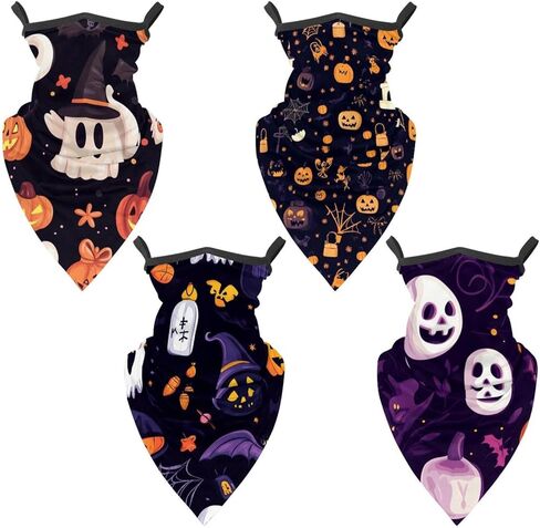 4 Pieces Halloween Balaclava Ski Mask, Motorcycle UV Protector Scarf, Summer Cooling Neck Gaiter for Men/Women in Saudi Arabia