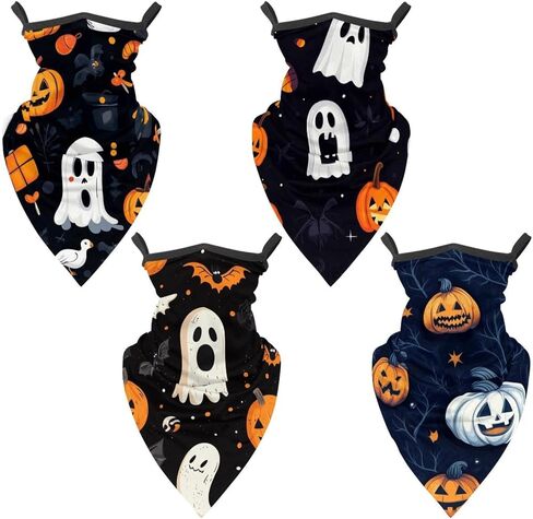 4 Pieces Halloween Balaclava Ski Mask, Motorcycle UV Protector Scarf, Summer Cooling Neck Gaiter for Men/Women in Saudi Arabia