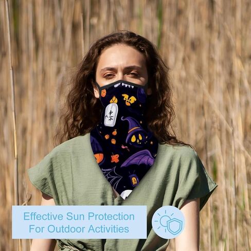 4 Pieces Halloween Balaclava Ski Mask, Motorcycle UV Protector Scarf, Summer Cooling Neck Gaiter for Men/Women in Saudi Arabia