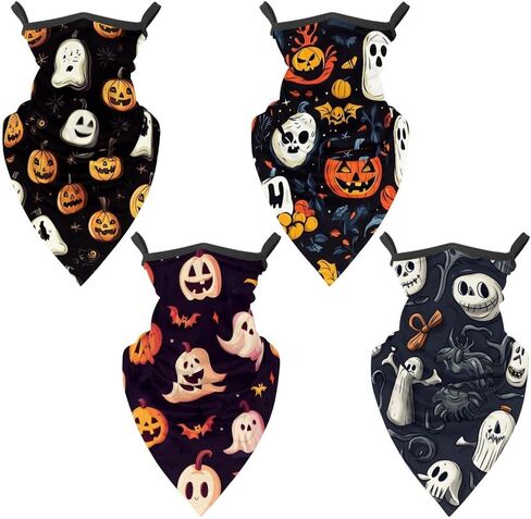 4 Pieces Halloween Balaclava Ski Mask, Motorcycle UV Protector Scarf, Summer Cooling Neck Gaiter for Men/Women in Saudi Arabia