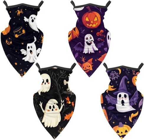 4 Pieces Halloween Balaclava Ski Mask, Motorcycle UV Protector Scarf, Summer Cooling Neck Gaiter for Men/Women in Saudi Arabia