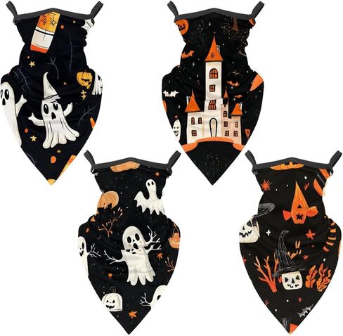 4 Pieces Halloween Balaclava Ski Mask, Motorcycle UV Protector Scarf, Summer Cooling Neck Gaiter for Men/Women in Saudi Arabia