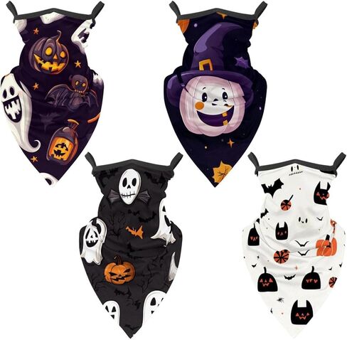 4 Pieces Halloween Balaclava Ski Mask, Motorcycle UV Protector Scarf, Summer Cooling Neck Gaiter for Men/Women in Saudi Arabia
