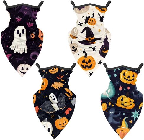 4 Pieces Halloween Balaclava Ski Mask, Motorcycle UV Protector Scarf, Summer Cooling Neck Gaiter for Men/Women in Saudi Arabia