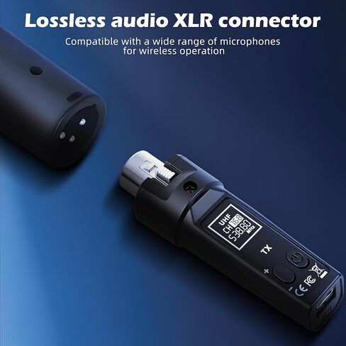 Ease of Use 2.4GHz Professional Wireless XLR Microphone System - 1 Receiver & 2 Transmitters, for Dynamic Mic, Audio Mixer, Electric Guitar & Bass in Saudi Arabia