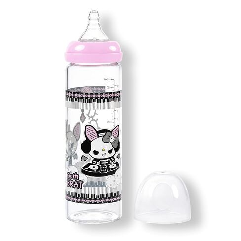 LittleForBig Adult Baby Bottle Ultra Printed Specialty Oversized Glass Feeding Bella Goth Brat Pattern in Saudi Arabia