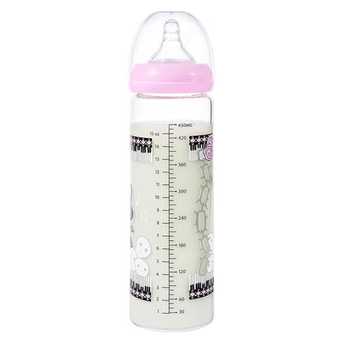 LittleForBig Adult Baby Bottle Ultra Printed Specialty Oversized Glass Feeding Bella Goth Brat Pattern in Saudi Arabia
