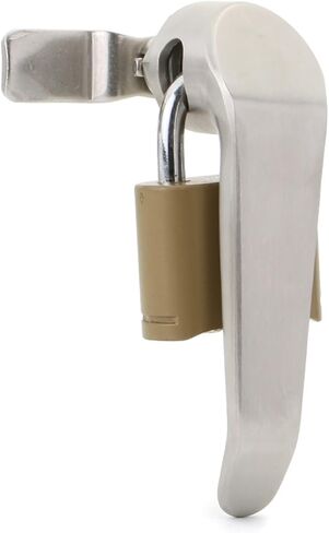 B-1308 L Type Keyless Door Handle Lock 316 Stainless Steel with Padlock and Latch 1Pcs in Saudi Arabia