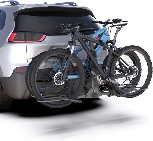 Bike Rack Hitch for CAR, 2-Bike Platform Rack - Heavy Duty 160 lbs Capacity Carrier for E-Bikes, Mountain & Fat Tire Bikes up to 5", Fits 2" Receiver, SUV, Trucks, Minivans, in Saudi Arabia