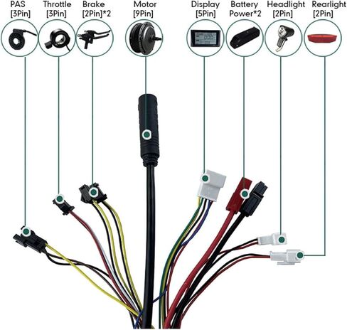 HERCHR 36V 48V 22A 500W Electric Bike Controller, 120x55x30mm/4.7x2.2x1.2in Good Heat Dissipation Electric Bike Square Wave Controller for EBikes Scooter in Saudi Arabia