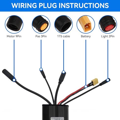 Electric Bike Controller, 24V 36V 48V 26A 3 Mode Sine Wave Control Box Water Proof DC Motor Connector for Electric Bicycle Scooter in Saudi Arabia