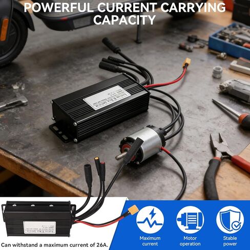 Electric Bike Controller, 24V 36V 48V 26A 3 Mode Sine Wave Control Box Water Proof DC Motor Connector for Electric Bicycle Scooter in Saudi Arabia