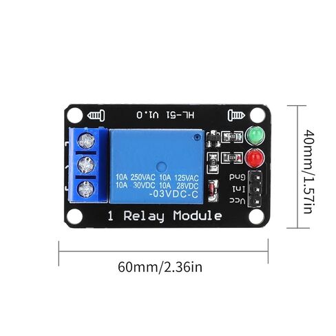 3.3V Single Channel Relay Module with Optocoupler Isolation for Breadboard PCB Mount 10A 250V AC Electronic Control in Saudi Arabia