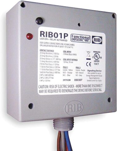 RIB01P Enclosed Pre-Wired Relay, 20A@300Vac, Dpdt in Kuwait