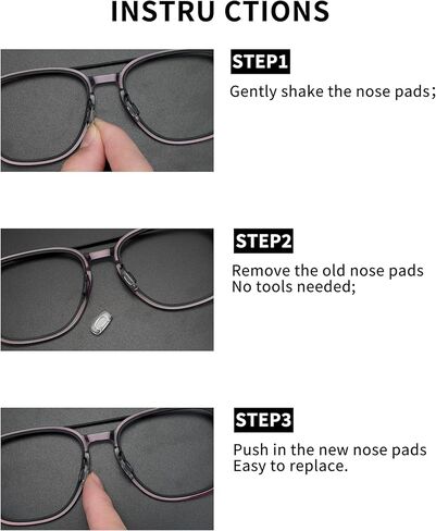 6 Pairs Clear Nose Pad for Costa South Point/Flagler/Ponce; for Oakley Cartridge/Latch Key/Diecutter/Latch Alpha Eyeglasses in Saudi Arabia