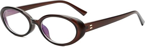 Retro Oval Blue Light Blocking Glasses for Women Men Fashion 90s Vintage Small Eyeglasses in Kuwait