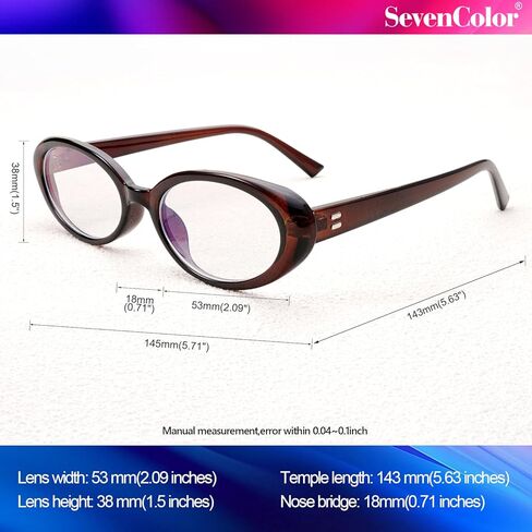 Retro Oval Blue Light Blocking Glasses for Women Men Fashion 90s Vintage Small Eyeglasses in Kuwait