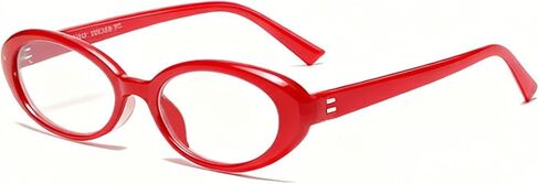Retro Oval Blue Light Blocking Glasses for Women Men Fashion 90s Vintage Small Eyeglasses in Kuwait