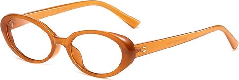 Retro Oval Blue Light Blocking Glasses for Women Men Fashion 90s Vintage Small Eyeglasses in Kuwait