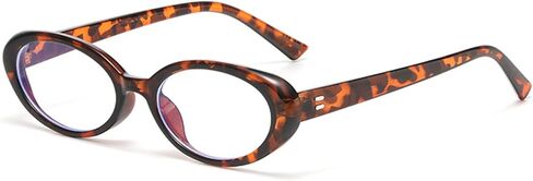 Retro Oval Blue Light Blocking Glasses for Women Men Fashion 90s Vintage Small Eyeglasses in Kuwait
