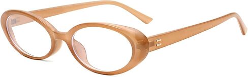 Retro Oval Blue Light Blocking Glasses for Women Men Fashion 90s Vintage Small Eyeglasses in Kuwait