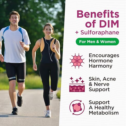 مكمل قطرات سائلة من DIM للنساء - تناغم الهرمونات للنساء ومكملات حب الشباب مع الفيتامينات المتعددة والإينوزيتول والسلفورفان - توازن الهرمونات، دعم البشرة والمزاج الشفاف، نكهة التوت المختلطة 2 أونصة سائلة in Kuwait