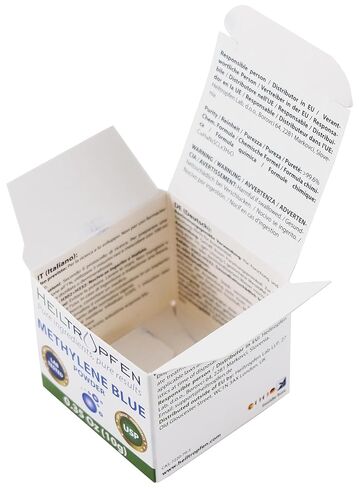 مسحوق الميثيلين الأزرق 0.35 أونصة - 10 جم | درجة نقاء فائقة | مكونات من فئة USP Pharma - تم اختبارها بواسطة طرف ثالث | خالي من الفورمالديهايد | بما في ذلك ملعقة | هيلتروبفين® in Kuwait