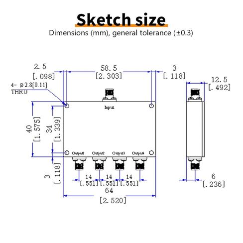 SMA RF المقاومة مقسم الطاقة DC-3G نقطة واحدة أربعة 50 يورو 3000 متر اختبار الطاقة الموزع 1 قطعة in Kuwait
