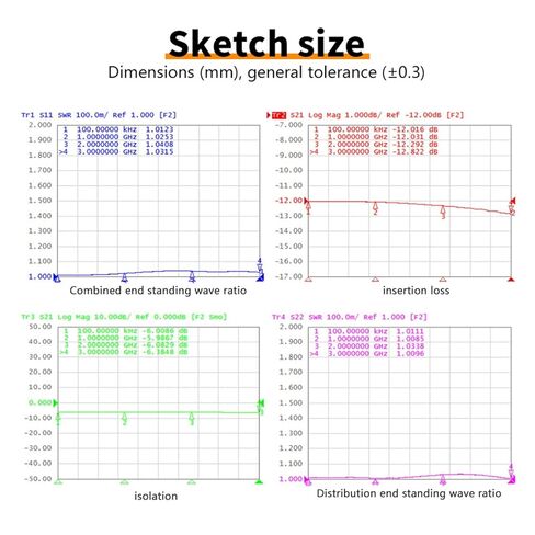 SMA RF المقاومة مقسم الطاقة DC-3G نقطة واحدة أربعة 50 يورو 3000 متر اختبار الطاقة الموزع 1 قطعة in Kuwait