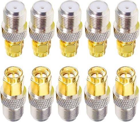 10 قطعة SMA ذكر إلى F أنثى RF محول محوري F نوع جاك إلى SMA محول قابس RF موصل مستقيم محوري (2 قطعة) in Kuwait