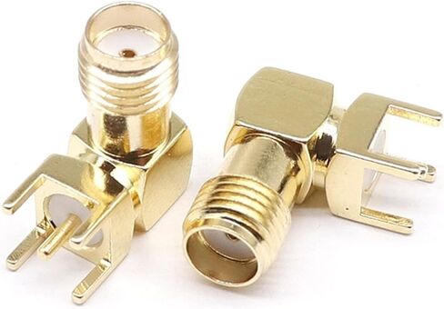 SMA أنثى جاك ذكر محول القابس اللحيم حافة P C B مستقيم الزاوية اليمنى جبل RF موصل النحاس التوصيل المقبس BENT90 1 قطعة in Kuwait