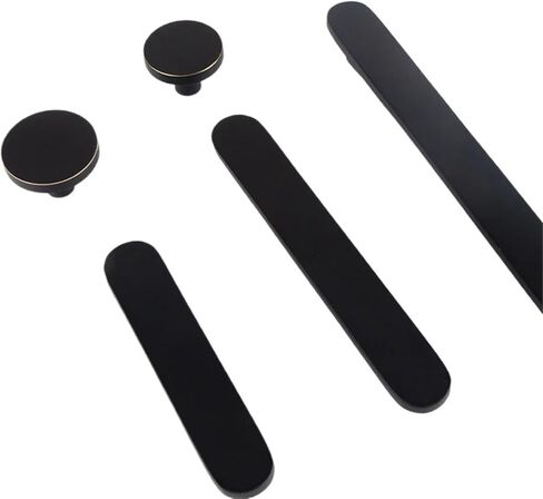 الصلبة النحاس عادي خزانة خزانة درج نحى الأثاث الأسود مقبض T-بار 1 قطعة (8825-192-أسود) in Kuwait