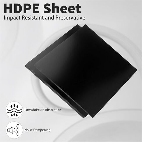 4 قطع من ورق HDPE الأسود مقاس 12 بوصة × 12 بوصة و1 بوصة و1/2 بوصة سميكة، كتلة بلاستيكية صلبة صلبة لوح HDPE صفائح بلاستيكية من البولي إيثيلين عالي الكثافة لتصنيع المشاريع المنزلية بنفسك in Kuwait