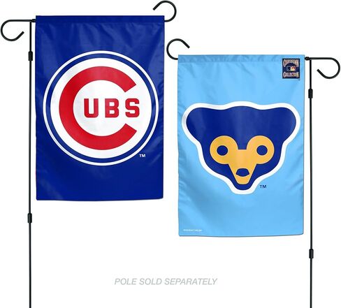 MLB Chicago Cubs Flag12x18 Garden Style 2 Sided Flag, Team Colors, One Size in Saudi Arabia