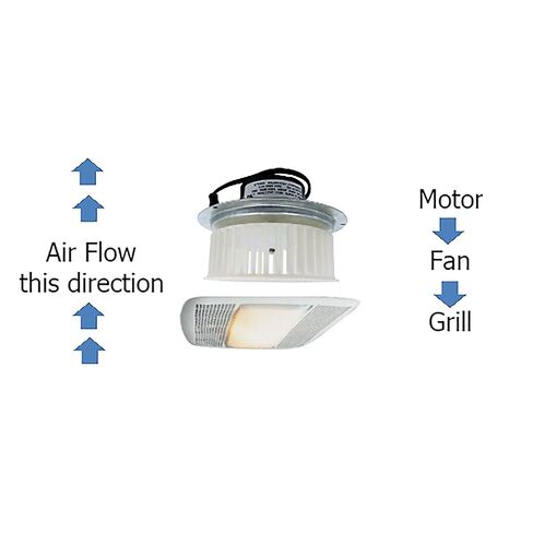 Kitchen Basics NuTone 0696B000 Replacement Fan Motor & Blower Wheel Assembly for QT100 and QT110 Series 86322000, 86322-000 JA2C394, JA2C394N 86322 (QT110 1400 RPM) in Saudi Arabia