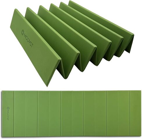 سجادة يوجا قابلة للطي، سجادة يوجا قابلة للطي من TPE، سجادة تمرين قابلة للطي لليوجا والبيلاتس والتمارين الأرضية، تصميم مضغوط، مناسبة للسفر، مثالية للمنزل وصالة الألعاب الرياضية، وسادة الركبة، وسادة الركوع، بدون سجادة قابلة للطي in Kuwait