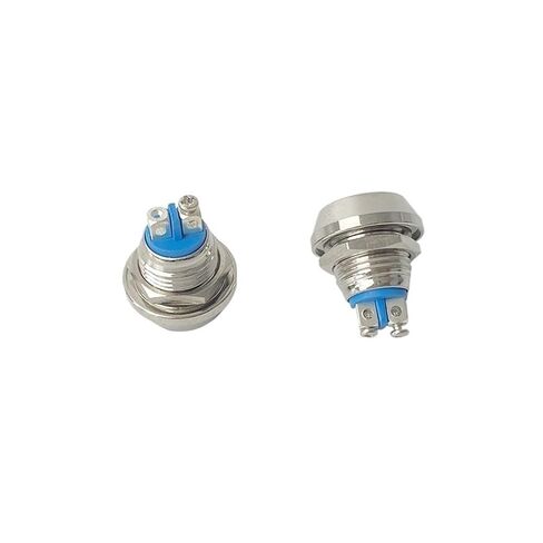 12mm DIY Reset Metal Push Button Switch 1A Spherical Ball Head Copper Plated Nickel Car Horn Door Control(Flat Head,1pc) in Saudi Arabia